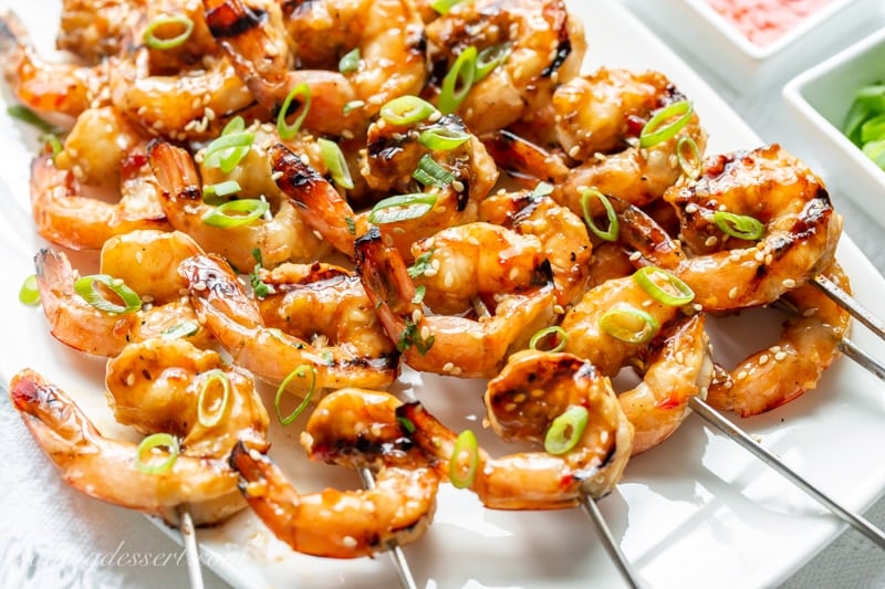 Honey Sesame Grilled Shrimp - Saving Room for Dessert