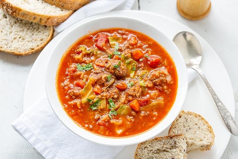 Cabbage Roll Soup recipe Saving Room for Dessert