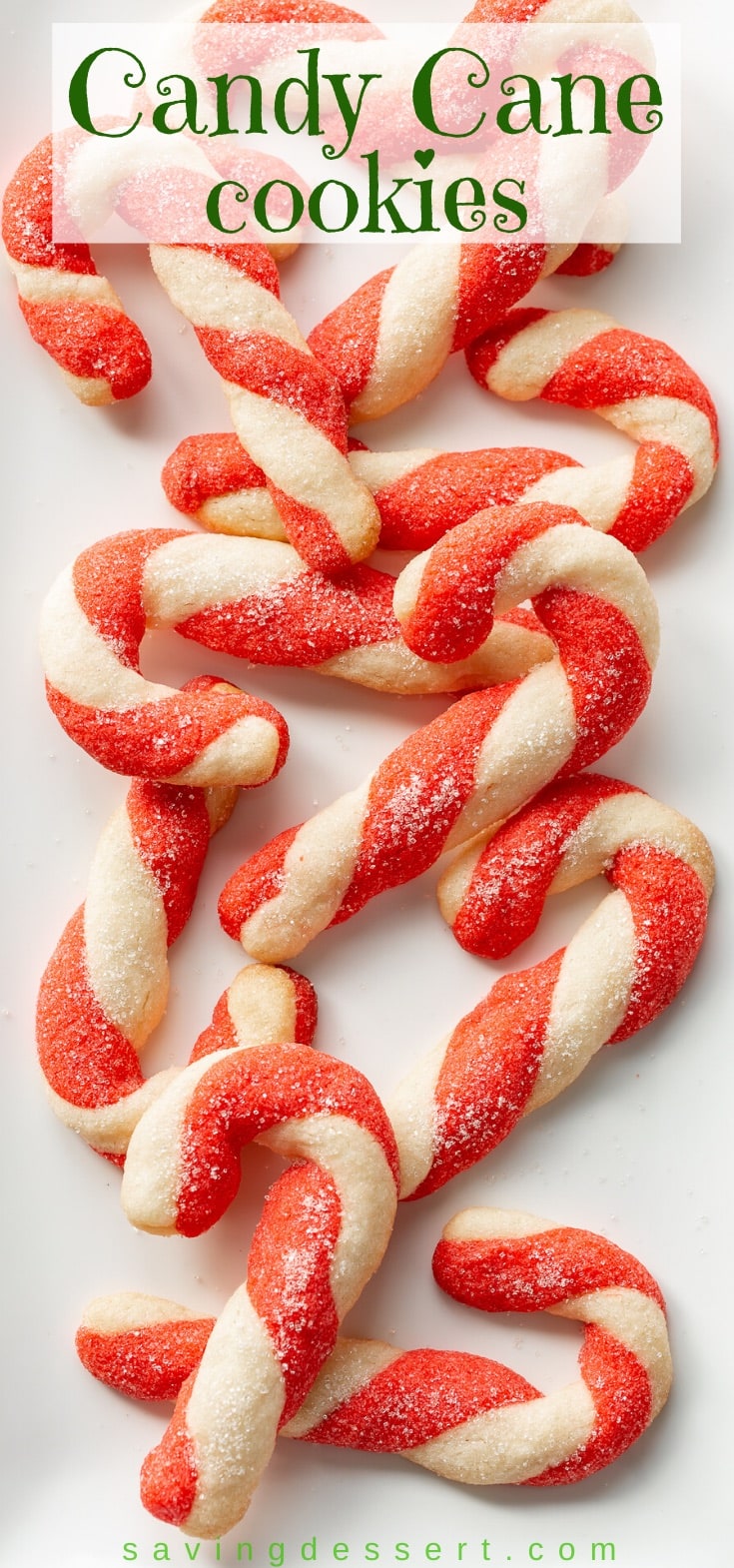 A platter of candy cane cookies