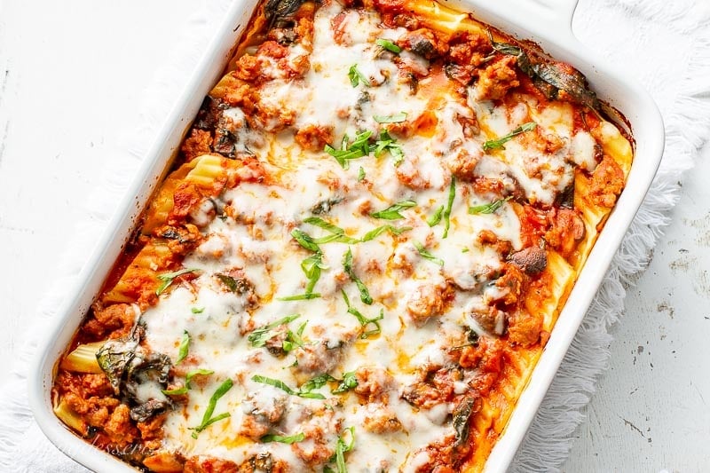 Stuffed Manicotti With Sausage And