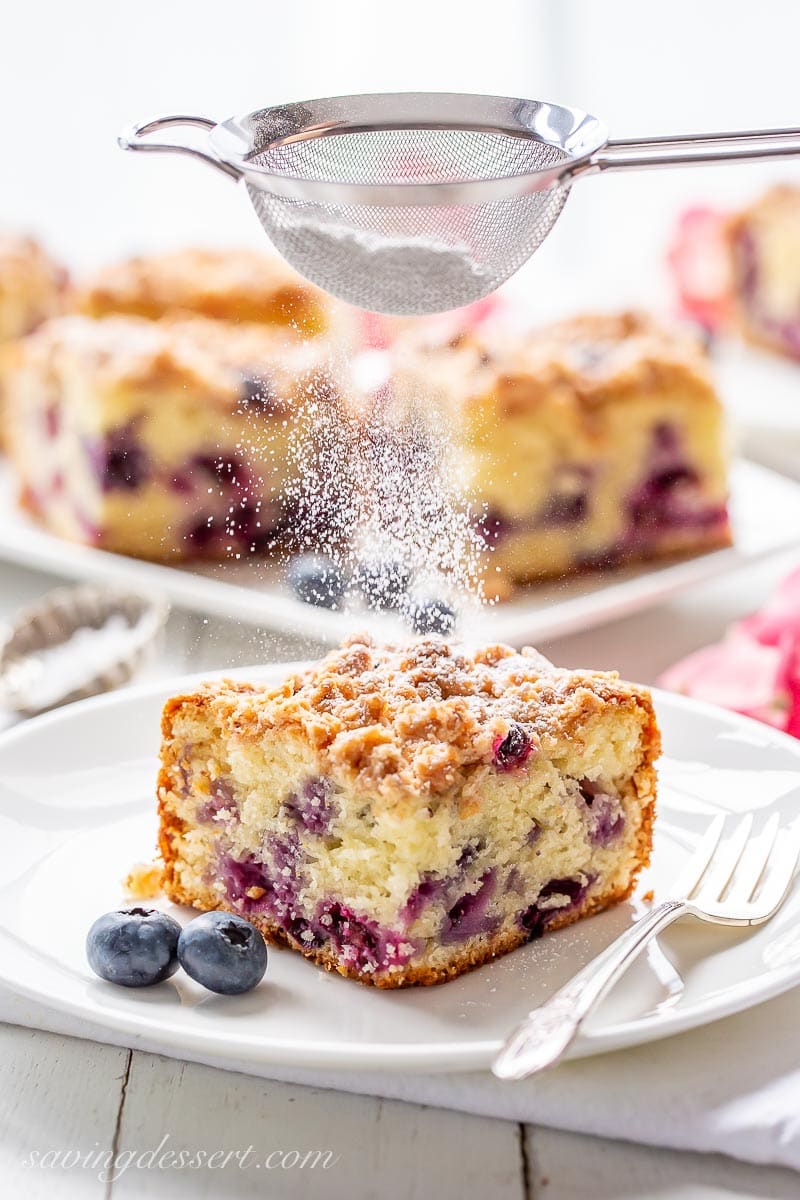 Blueberry Coffee Cake with cinnamon streusel - Saving Room for Dessert