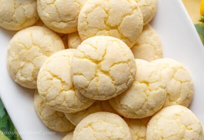 A plate of lemon sugar cookies