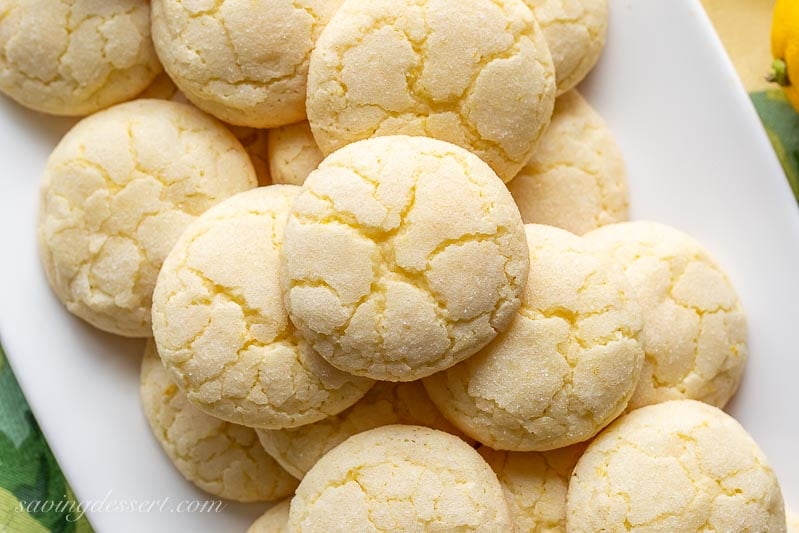 A plate of lemon sugar cookies