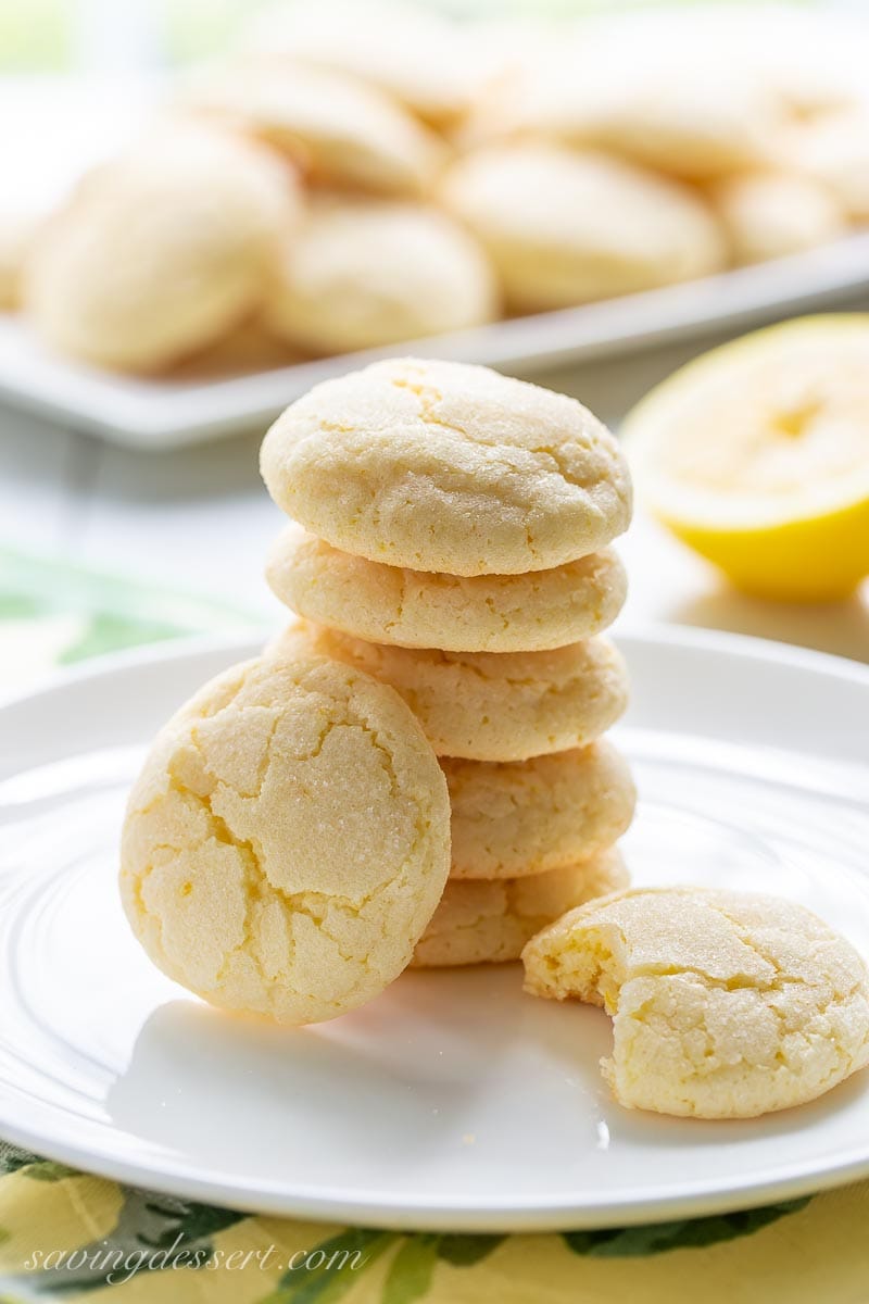 A stack of cookie on a plate