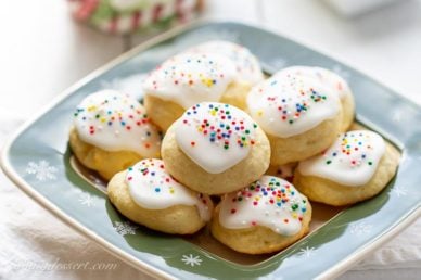 A plate of Ricotta Cookies