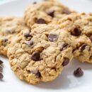 Peanut Butter Oatmeal Cookies on a plate