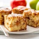 Slices of Apple Fritter Cake on a plate
