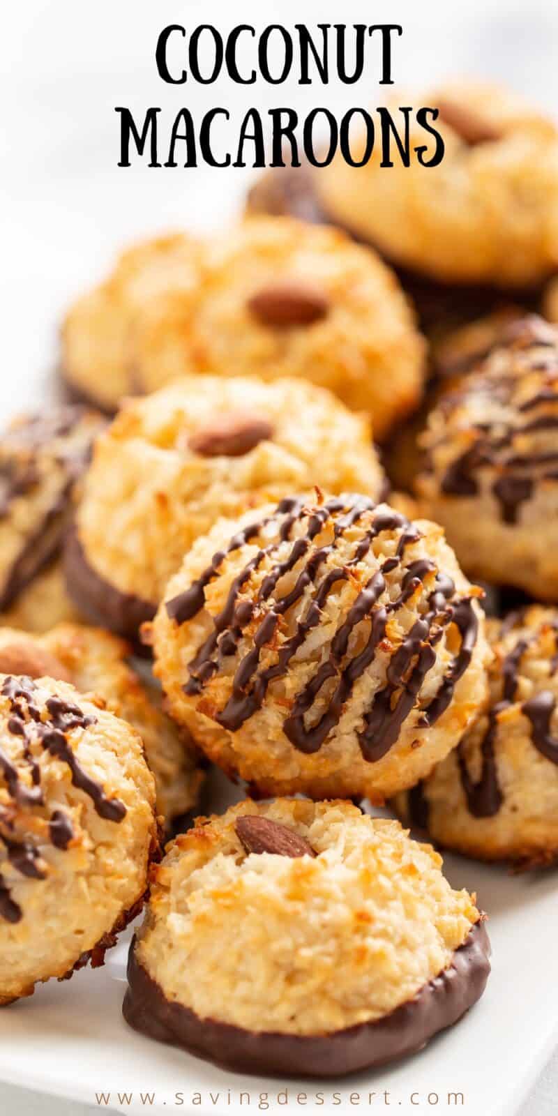 A platter of golden brown mounds of coconut macaroons