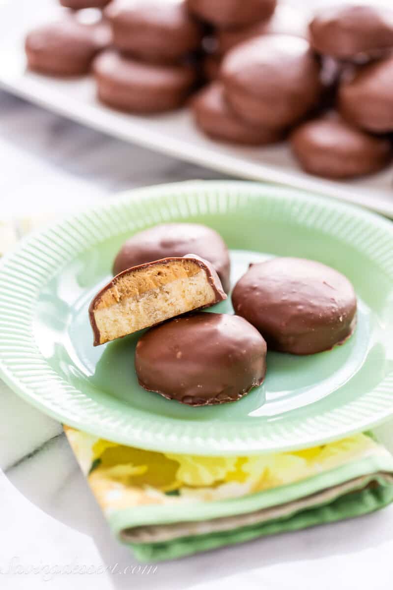 A plate of homemade Tagalongs 