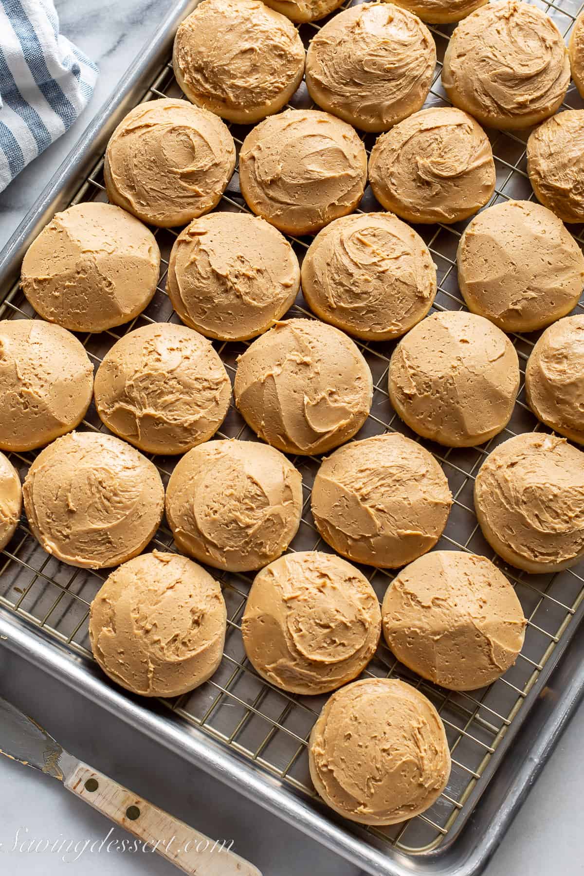 shortbread cookies topped with a peanut butter mixture
