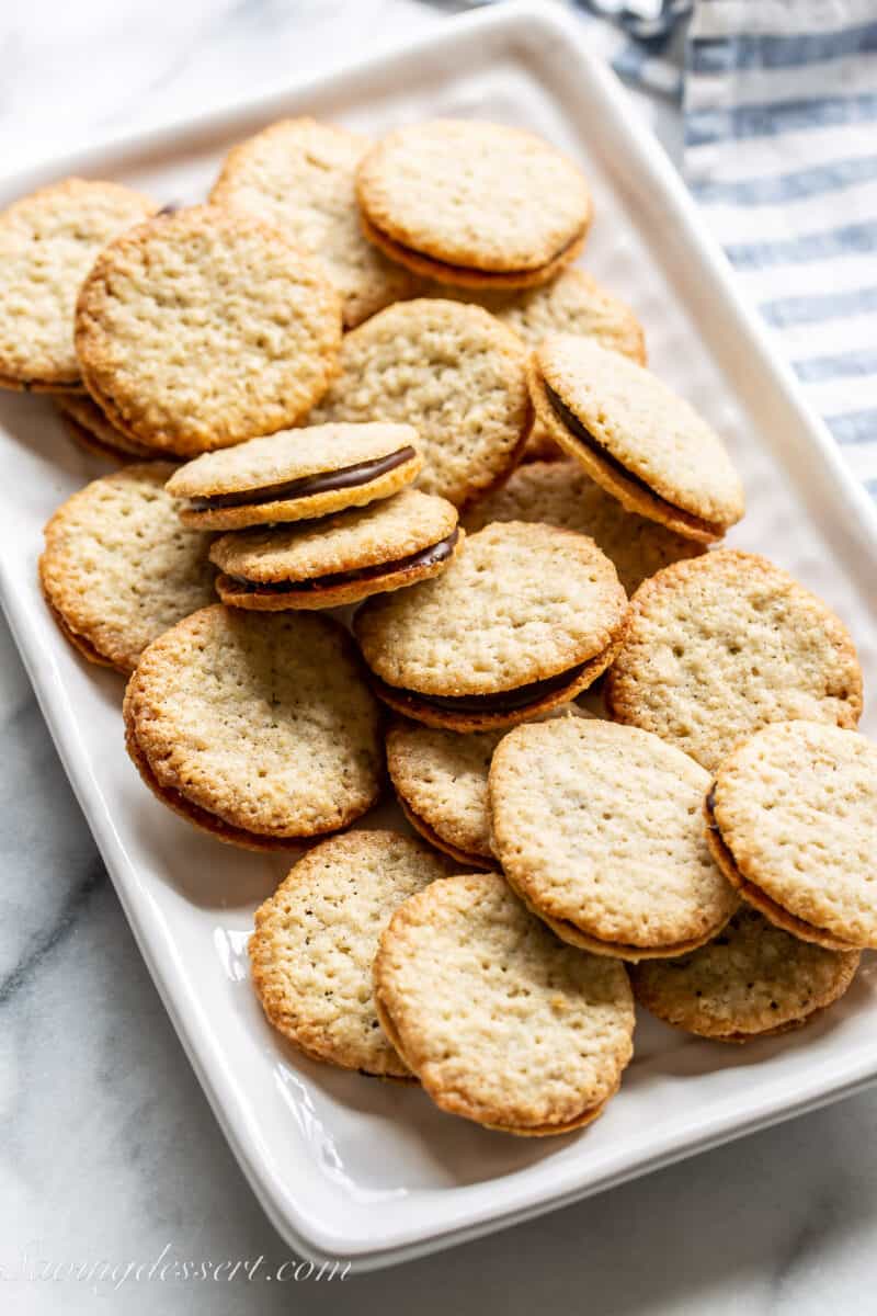 a platter of homemade Brussels Cookies