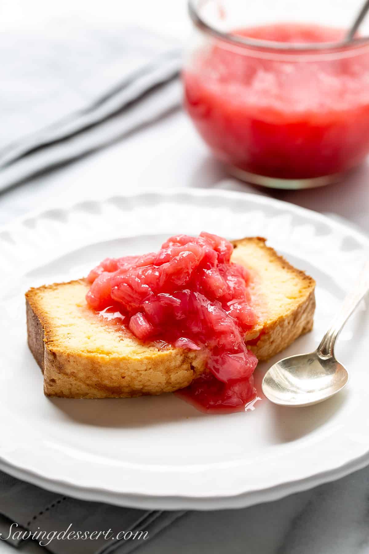 Easy and Tart Rhubarb Sauce Recipe Saving Room for Dessert