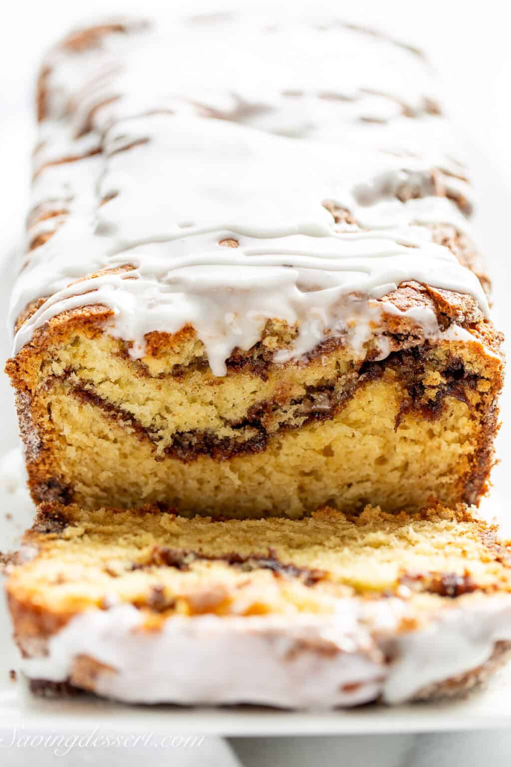 Cinnamon swirl quick bread saving room for dessert